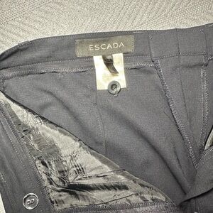 Escada Virgin Wool Black Trousers